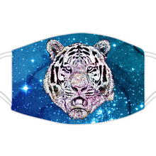 Load image into Gallery viewer, Face Mask Galaxy Tiger Blue
