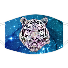 Load image into Gallery viewer, Face Mask Galaxy Tiger Blue
