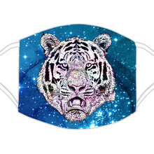 Load image into Gallery viewer, Face Mask Galaxy Tiger Blue