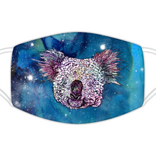 Load image into Gallery viewer, Face Mask Galaxy Koala Blue