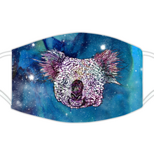 Load image into Gallery viewer, Face Mask Galaxy Koala Blue