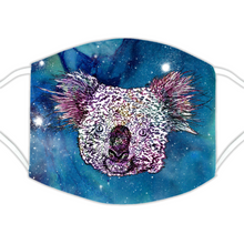 Load image into Gallery viewer, Face Mask Galaxy Koala Blue