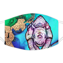 Load image into Gallery viewer, Face Mask Bright Rhino Blue