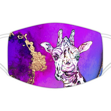 Load image into Gallery viewer, Face Mask Bright Giraffe Purple
