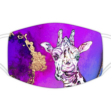 Load image into Gallery viewer, Face Mask Bright Giraffe Purple