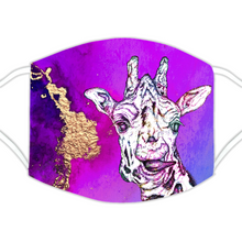 Load image into Gallery viewer, Face Mask Bright Giraffe Purple