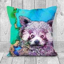 Load image into Gallery viewer, Cushion Red Panda Blue
