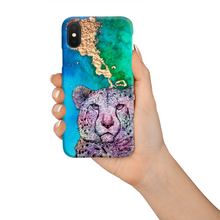 Load image into Gallery viewer, Phone Case Bright Cheetah Blue
