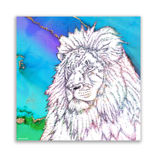 Load image into Gallery viewer, Metal Prints Square Lion
