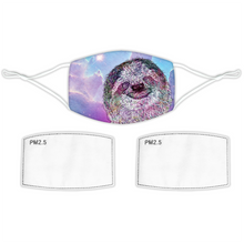 Load image into Gallery viewer, Face Mask Galaxy Sloth Pink
