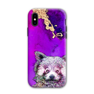 Phone Case Bright Red Panda Purple