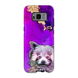 Phone Case Bright Red Panda Purple
