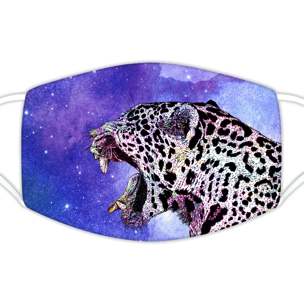 Face Mask Galaxy Jaguar Purple