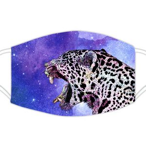 Face Mask Galaxy Jaguar Purple