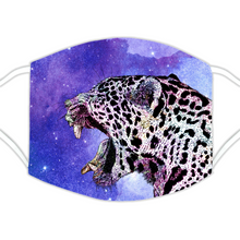 Load image into Gallery viewer, Face Mask Galaxy Jaguar Purple
