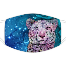 Load image into Gallery viewer, Face Mask Galaxy Cheetah Blue
