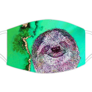 Face Mask Bright Sloth Green